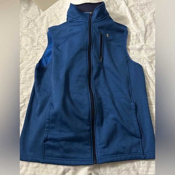 IZOD Mens Blue Full Zip Spectator Fleece Vest Size M - Picture 1 of 5
